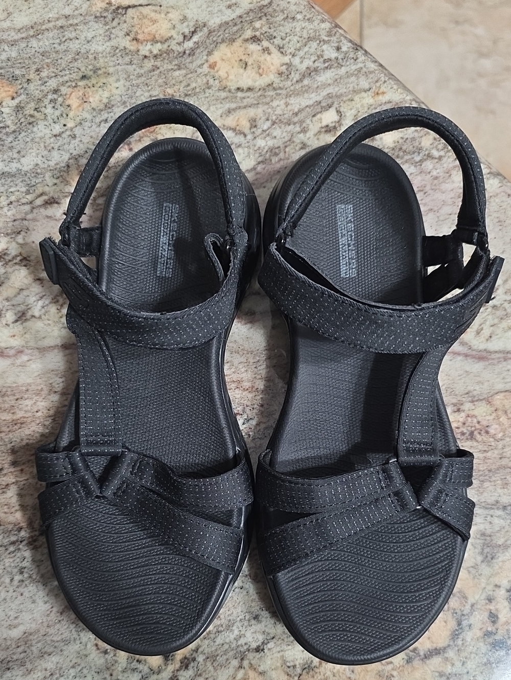 Skechers Black Adjustable Everyday Sandals